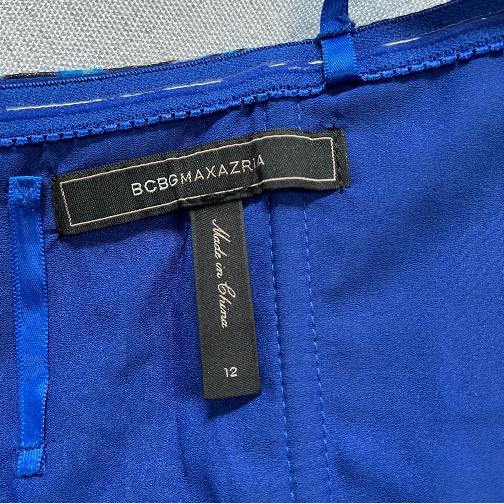 Bcbgeneration Vibrant Blue Patterned Maxi Dress - image 8